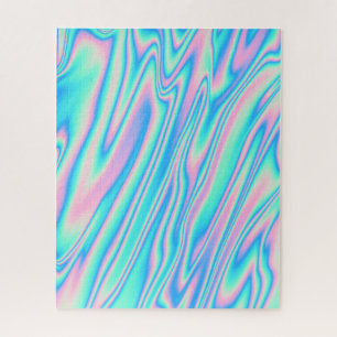 Quebra-cabeça Unicórnio holográfico abstrato moderno