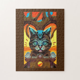 Quebra-cabeça Unidade de energia de escape de gato alienígena as