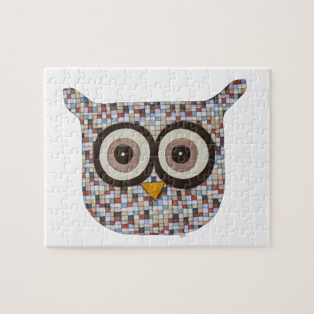 Quebra-cabeça Unique Art Puzzle - Tweed Owl - Erin Brie Art (Horizontal)
