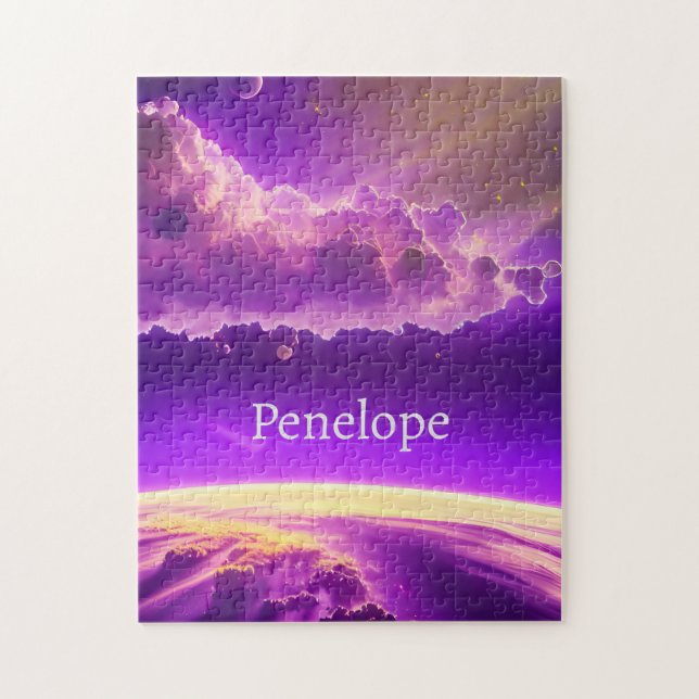 Quebra-cabeça Universo Totalmente Fantástico, Roxo e Divertido (Vertical)
