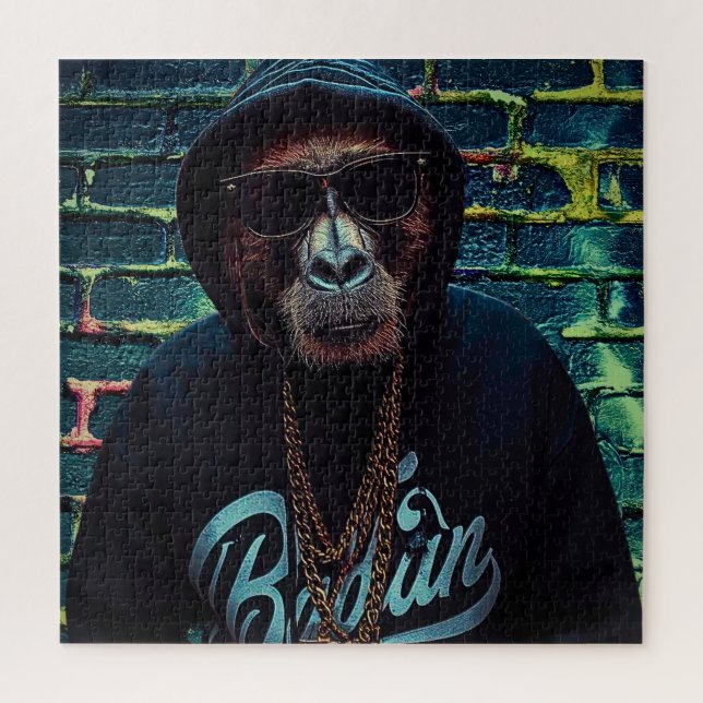 Quebra-cabeça Urban Gorilla – Street Style Canvas Art Print (Vertical)