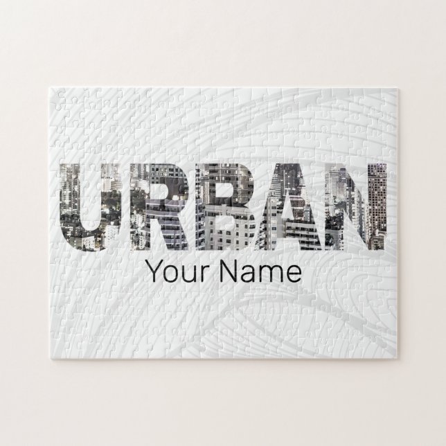 Quebra-cabeça Urbanas - Letra de Capital Urbana - Design de Vint (Horizontal)