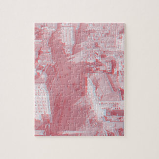 Quebra-cabeça urbano dourado das ruas 3D da idade