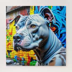 Quebra-cabeça Urbano Grafite Street Art Pitbull