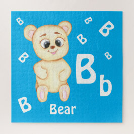 Quebra-cabeça Ursa personalizar ABC: Letra B - Adicione seu Nome