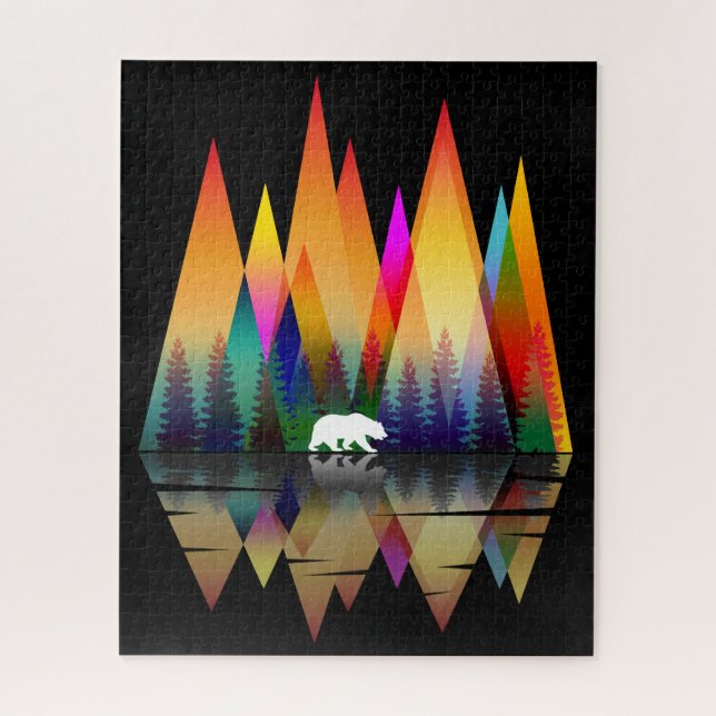 QUEBRA-CABEÇA URSO ARCO-ÍRIS DA MONTANHA (Vertical)