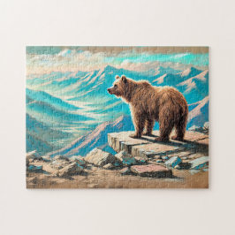 Quebra-cabeça Urso Castanho na Cena do Calço do Pastel de Montan