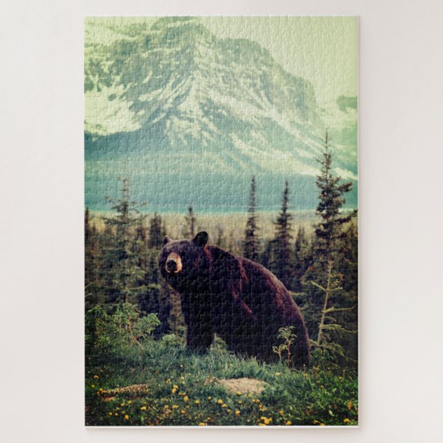 Quebra-cabeça Urso Castanho nas Montanhas (Vertical)