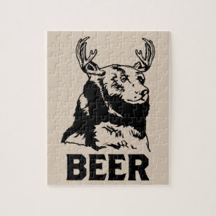 Quebra-cabeça Urso + Cervos = cerveja