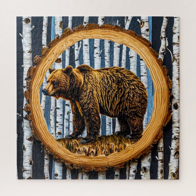 Quebra-cabeça Urso Cinzento (Vertical)