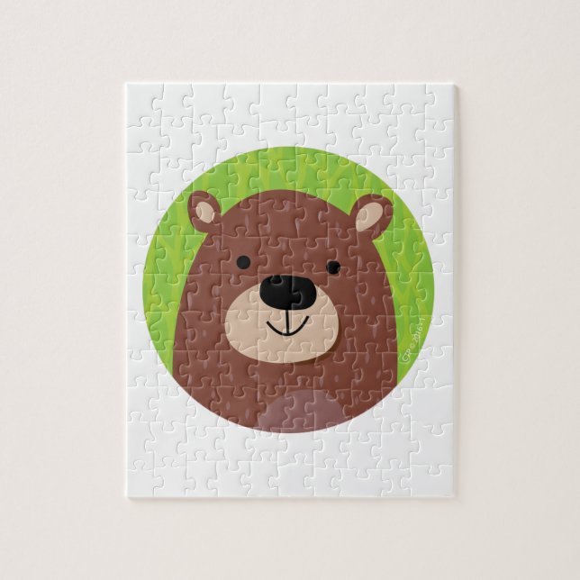 Quebra-cabeça Urso de Brown - amigos da floresta (Vertical)
