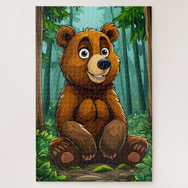 Quebra-cabeça Urso de Cartoon Bonito (Vertical)