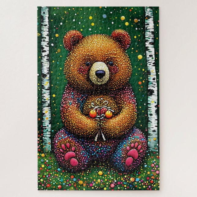Quebra-cabeça Urso de Cartoon Bonito (Vertical)