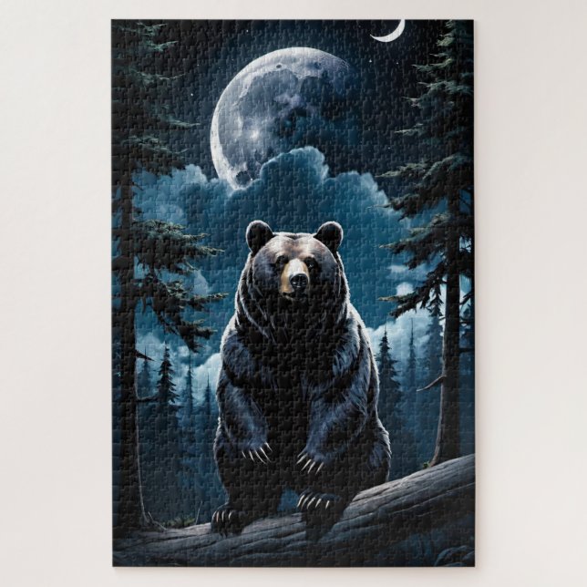Quebra-cabeça Urso de Lua Completo (Vertical)