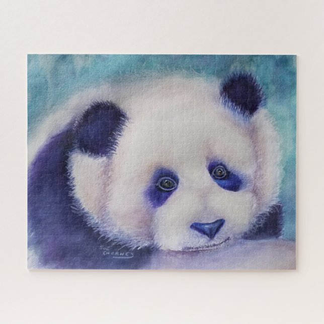 Quebra-cabeça Urso de Panda Branco e Preto (Horizontal)