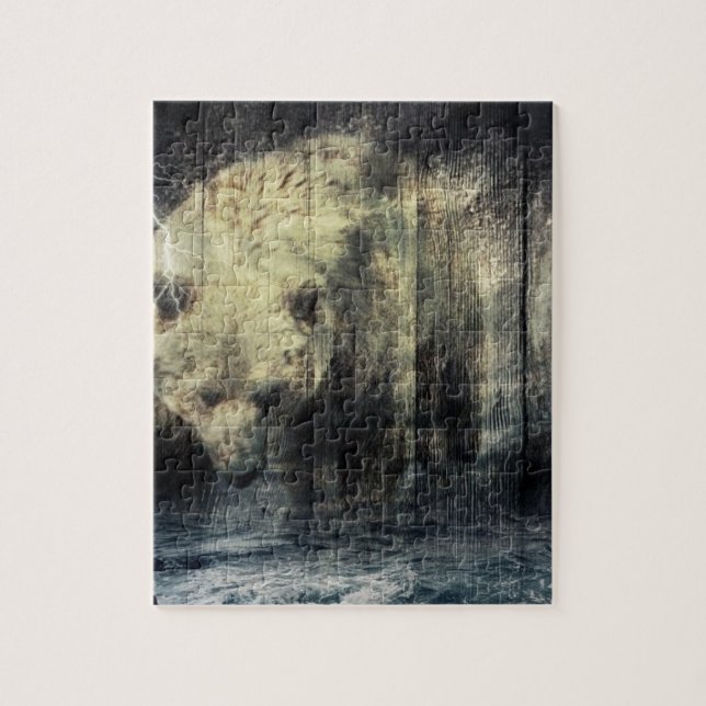 Quebra-cabeça Urso de urso ocidental primitivo da floresta do (Vertical)