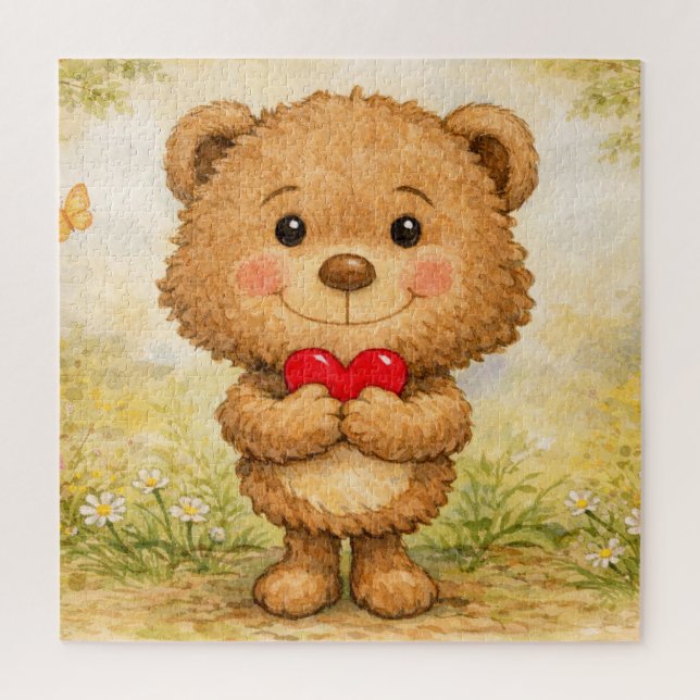 Quebra-cabeça Urso do Dia dos Namorados (Vertical)