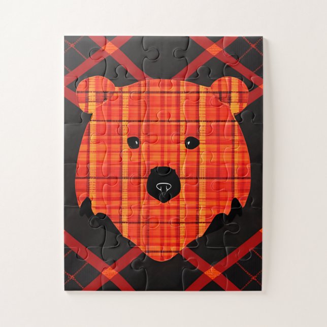 Quebra-cabeça Urso do Livro da Xadrez (Vertical)