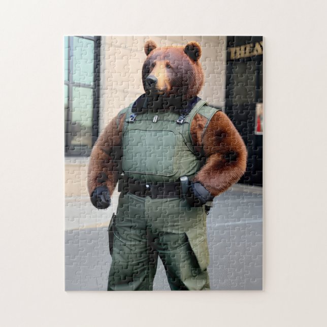 Quebra-cabeça Urso-guarda (Vertical)