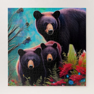 Quebra-cabeça Urso mamão e filhotes
