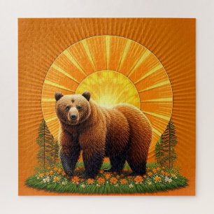 Quebra-cabeça Urso Marrom Majestoso