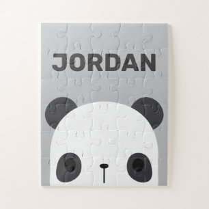 Quebra-cabeça Urso Panda Bonito com Nome Personalizado