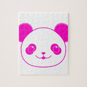 Quebra-cabeça Urso Panda de Kawaii Rosa