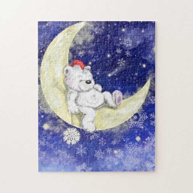 Quebra-cabeça Urso Pequeno Doce Sonhando - Bonito (Vertical)