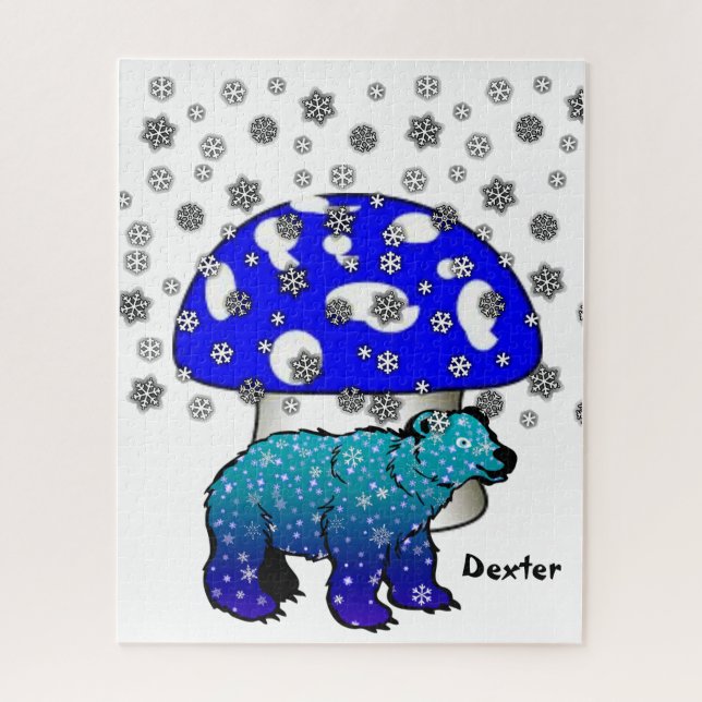 Quebra-cabeça Urso Polar Flocos de Neve Cogão (Vertical)