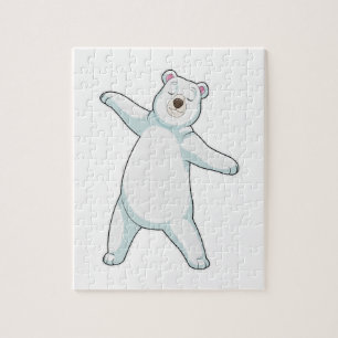 Quebra-cabeça Urso polar na Malhação de Yoga em Pé