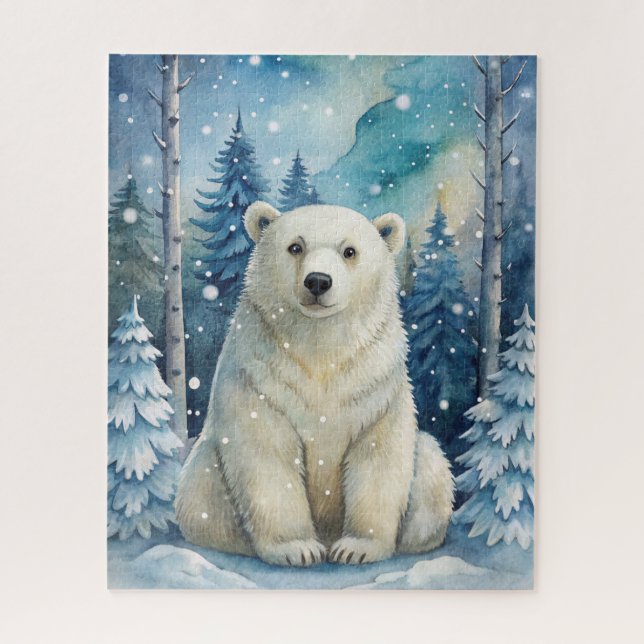 Quebra-cabeça Urso Polar no inverno (Vertical)