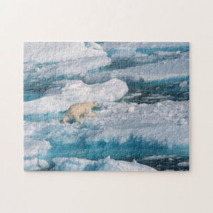 Quebra-cabeça Urso polar que anda no mar