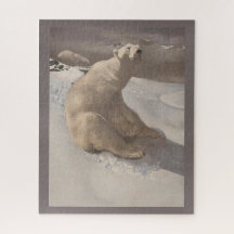 Urso polar que vomita na ilustração da neve