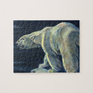Quebra-cabeça Urso Polar Vintage, Animais Marinhos Árcticos