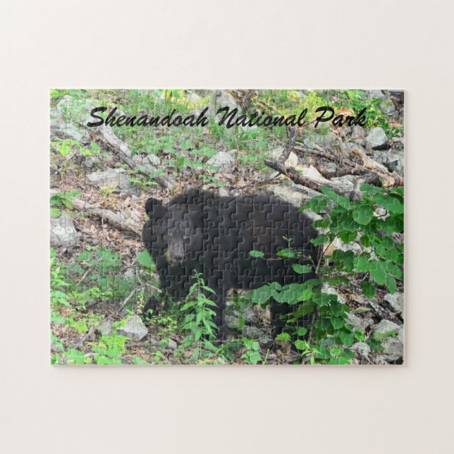 Quebra-cabeça Urso Preto Parque Nacional Shenandoah Virgínia (Horizontal)