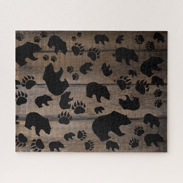 Quebra-cabeça Urso Preto - Pinturas Pretas (Horizontal)