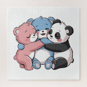 Quebra-cabeça Ursos de Teddy Bonitos com Panda