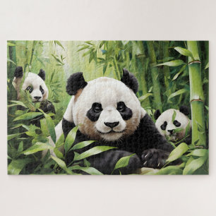 Quebra-cabeça Ursos panda bonitos