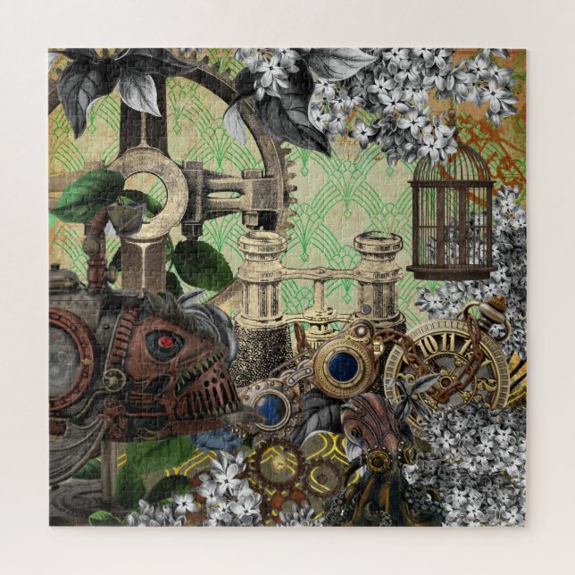 Quebra-cabeça Ursos Steampunk Vitorianos, Relógio, Binoculares (Vertical)