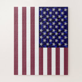 Quebra-cabeça USA Flag Gemstone Art