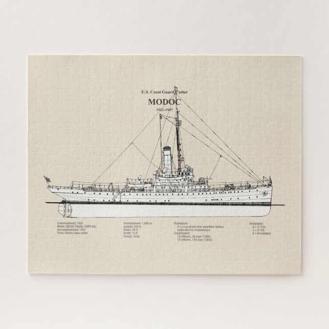 Quebra-cabeça USCG Cutter Modoc wpg-46 - SBD (Horizontal)