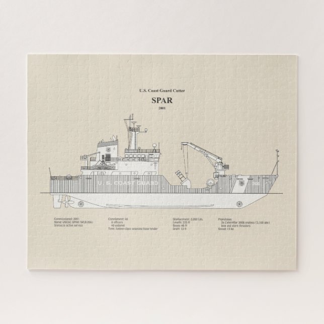 Quebra-cabeça USCG Cutter Spar wlb- 206 - SBD (Horizontal)