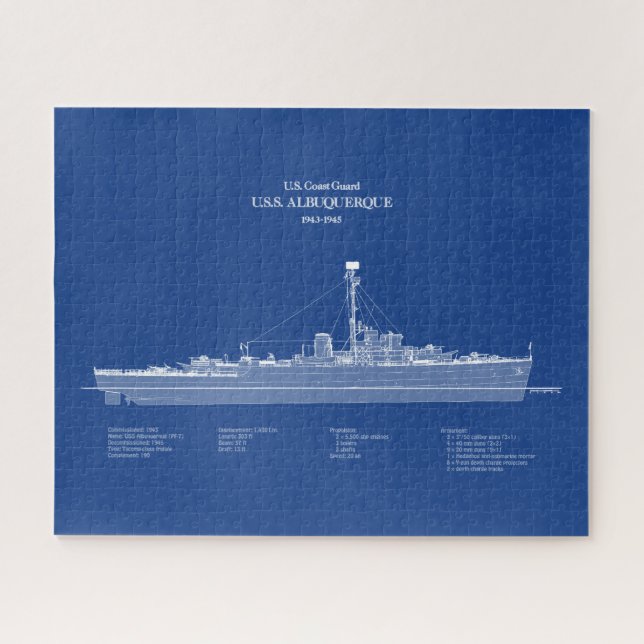 Quebra-cabeça USCG USS Albuquerque PF- 7 - ABD (Horizontal)