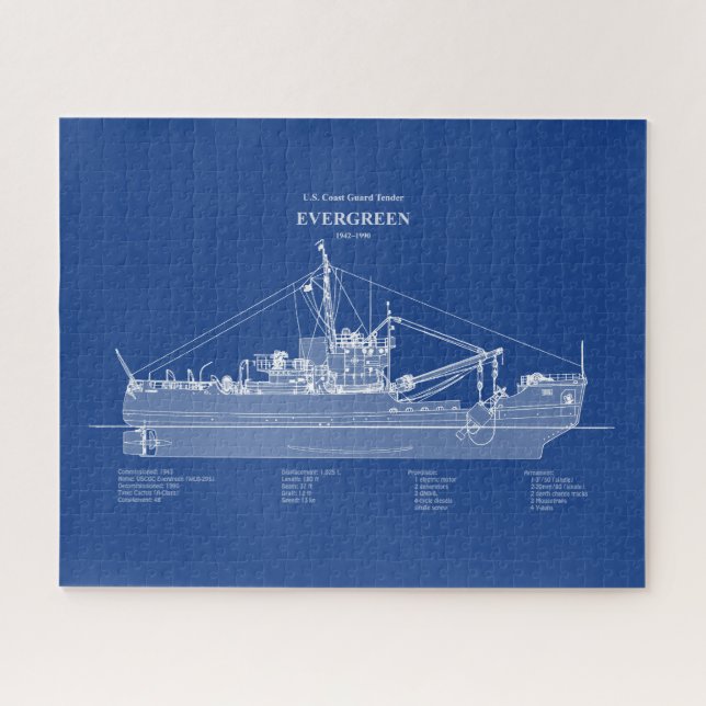 Quebra-cabeça USCGT Evergreen wlb-295 - ABD (Horizontal)