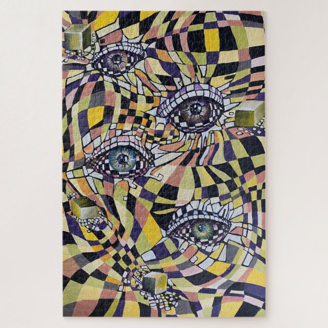 Quebra-cabeça Utopia Aquarela em Pop Surrealismo Trabalho de art (Vertical)