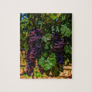 Quebra-cabeça Uvas de vinhas de vinhas de vinha ensolaradas de v