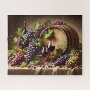 Quebra-cabeça Uvas e Vinho Ainda Vidas