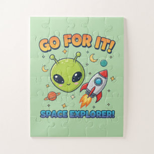 Quebra-cabeça Vá em Frente! Explorador Espacial - Alien Fofo