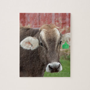 Quebra-cabeça Vaca do suíço de Brown