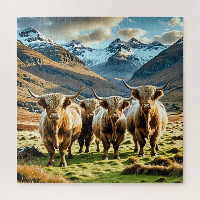 Quebra-cabeça Vacas de montanha, (Vertical)